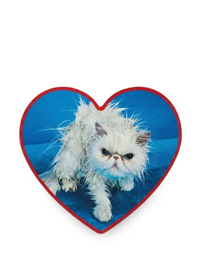 Seletti Toiletpaper Angry Cat Bath Mat In Blue