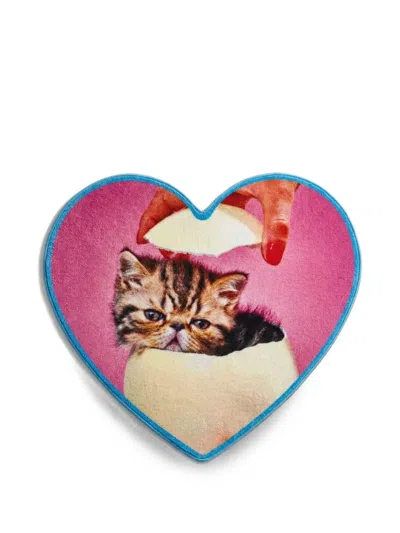 Seletti Toiletpaper Cat Surprise Bath Mat In Pink