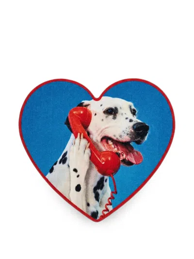 Seletti Toiletpaper Dog Call Center Bath Mat In Blue