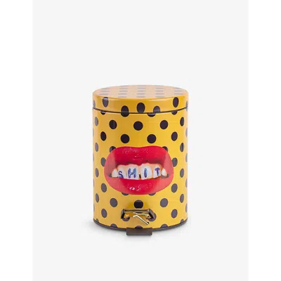 Seletti Toiletpaper Graphic-print Metal Bin 5l In Yellow