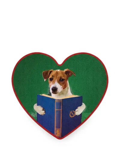 Seletti Toiletpaper Nerdy Dog Bath Mat In Green