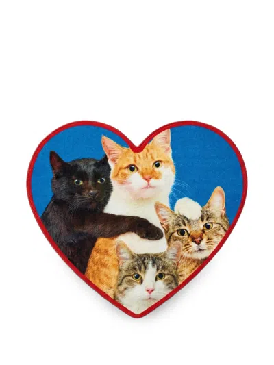 Seletti Toiletpaper Polycats Bath Mat In Blue