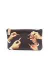 Seletti "toiletpaper" Printed Pouch Cm 15.5 X 9.5 Lipstick Black In Multi