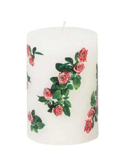 Seletti Toiletpaper Roses Candle In White