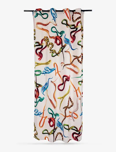 Seletti Toiletpaper Snake-print Woven Curtains 140cm X 280cm