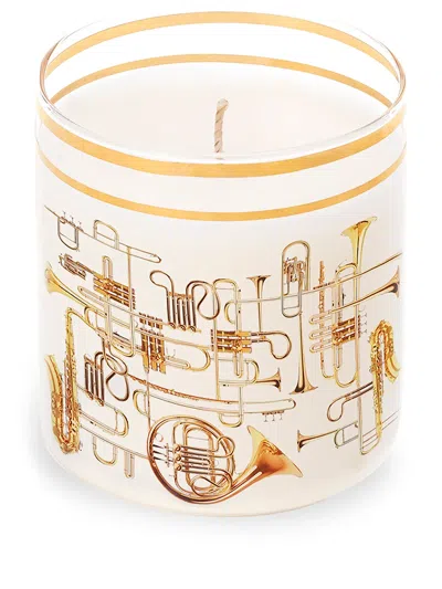 Seletti Trumpets Porcelain Candle In White