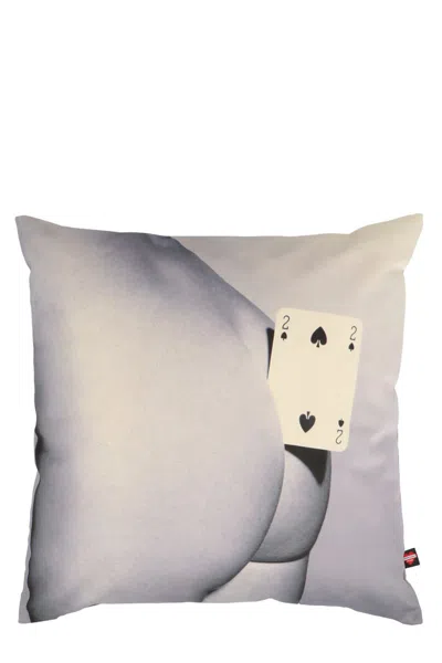 Seletti 'two Of Spade' Cushion In Multi