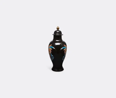 Seletti Hands With Snakes Vase In Blue/multicolor