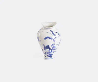 Seletti Floral-print Porcelain Vase In White