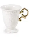 Seletti Wares Embossed-baroque Mugs (set Of Two) In White
