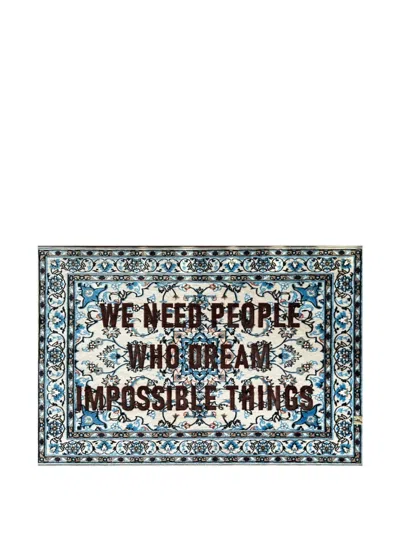 Seletti We Need People Rug In Blue