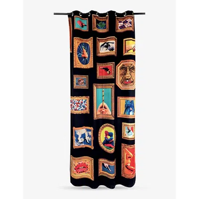 Seletti Wears Toiletpaper Frames Woven Curtains 280cm In Multi