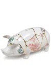 Seletti White Kintsugi Porcelain Piggy Bank In White