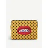 Seletti Womens  Wears Toilerpaper Mouth-print 13” Canvas Laptop Case 34cm X 25cm