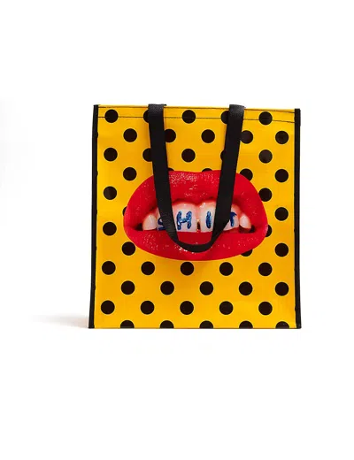 Seletti Womens  Wears Toiletpaper Sh*t Vinyl Shopping Bag