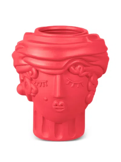 Seletti X Antonio Aricò Magna Graecia Woman Terracotta Sculpted Vase In Red