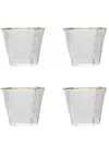 Seletti X Diesel Burano Water Glasses (set Of Four) In Neutrals