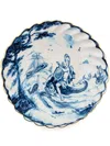 Seletti X Diesel Delfino Classics On Acid Soup Plate (25.5 Cm) In White Blue