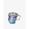 Seletti X Diesel Living Classics On Acid Sake Flower Porcelain Mug 11.5cm