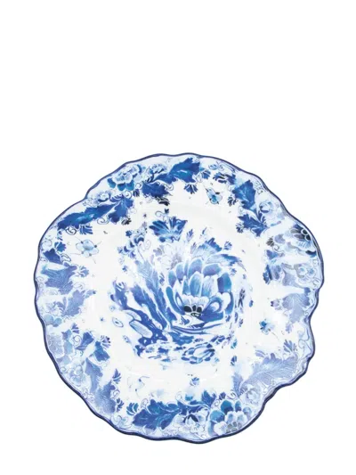 Seletti X Diesel Living Delf Rose Plate (21cm) In Blue