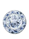Seletti X Diesel Living Flower Bird Soup Plate (24cm) In Blue