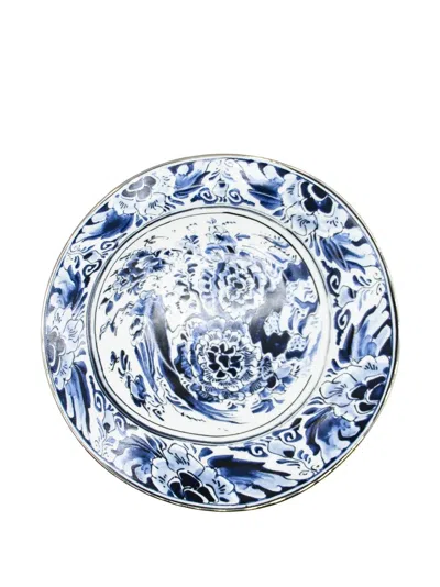 Seletti X Diesel Living Flower Bird Soup Plate (24cm) In Blue