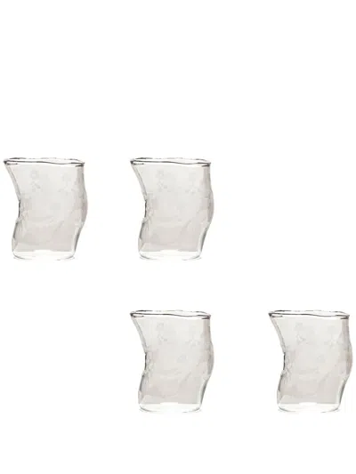 Seletti X Diesel Spring Water Glasses (set Of Four) In Neutrals
