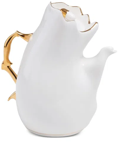 Seletti X Jordanluca Meltdown Porcelain Teapot In White
