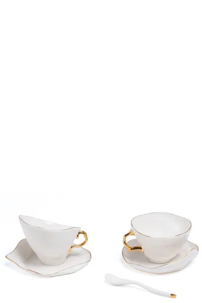 Seletti X Jordanluca 'meltdown' Set In White