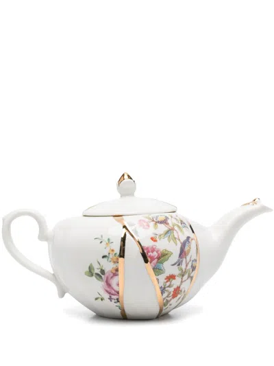 Seletti X Marcantonio Kintsugi Teekanne In Weiss