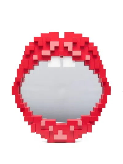Seletti X Roberto Bruno Mouth Pixel Mirror In Red