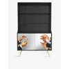 Seletti X Toiletpaper Black Wood And Glass Bookcase 90cm
