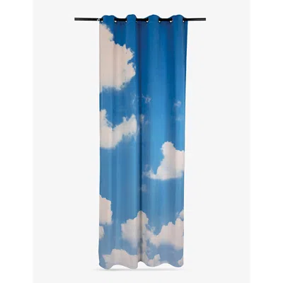 Seletti X Toiletpaper Cloud-print Curtains 280cm In Blue