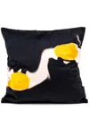 Seletti X Toiletpaper Lemons-print Padded Cushion (50cm X 50cm) In Black
