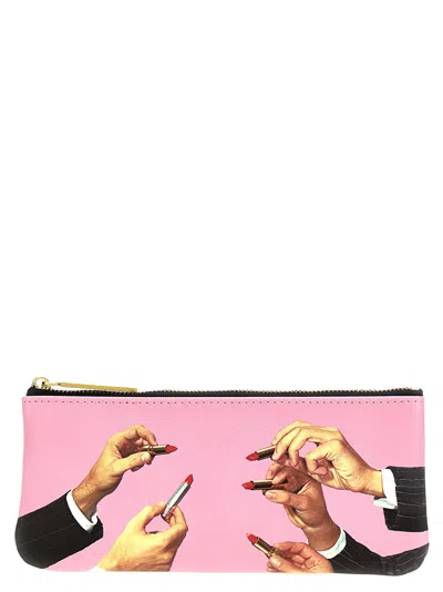 Seletti X Toiletpaper Lipstick Pouch In Pink