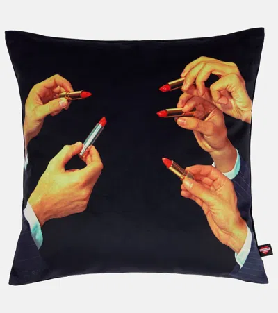Seletti X Toiletpaper Lipsticks Cushion In Black