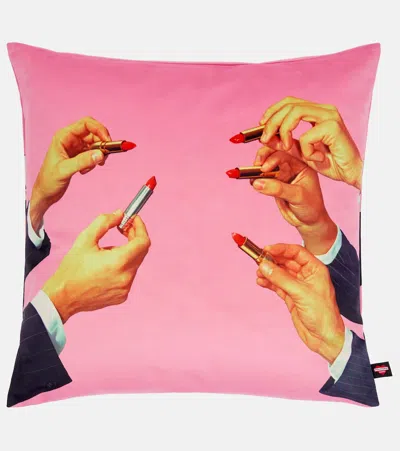 Seletti X Toiletpaper Lipsticks Cushion In Pink