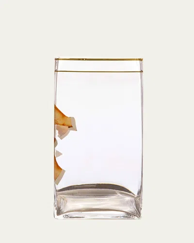 Seletti X Toiletpaper Lipsticks Large Glass Vase In Transparent