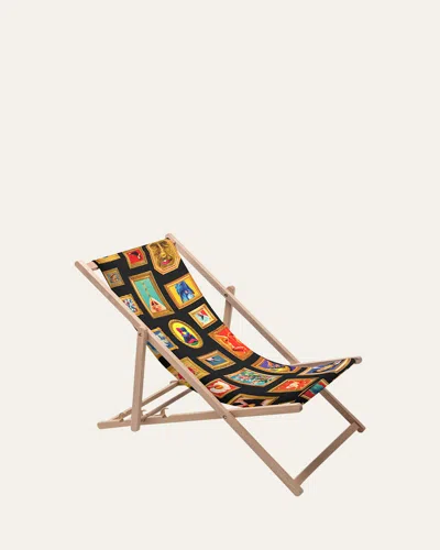 Seletti X Toiletpaper Magazine Frames Indoor/outdoor Folding Deck Chair In Multi