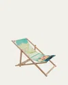 Seletti X Toiletpaper Magazine Girl In The Sea Indoor/outdoor Folding Deck Chair In Multi