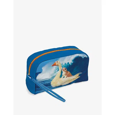Seletti X Toiletpaper Magazine Surf Buddies Faux-leather Cosmetic Bag