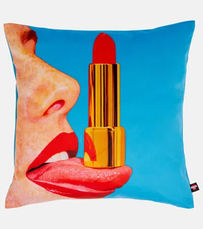 Seletti X Toiletpaper Tongue Cushion In Multicoloured