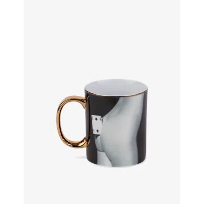 Seletti X Toiletpaper Two Of Spades Fine-porcelain Mug 10cm In Multi