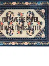 Seletti You Have The Power Rug In Blue