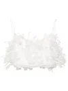 Selezza Fringed Bralette Top In White