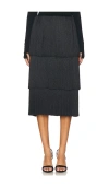 Selezza London Vibia Midi Skirt In Black