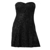 Self-adore Women's Black Midnight Hand-beaded Embellished Mini Dress In Black