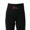 Self-adore Women's Black / Pink Adore Yourself High-waisted Premium Legging- Black Hot Pink In Black