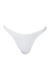 Self-adore Women's Forever Hand-beaded Embellished Bikini Bottom- White In White