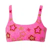 Self-adore Women's Pink / Red Celeste Hand-beaded Embellished Bikini Top- Hotpink In Multi